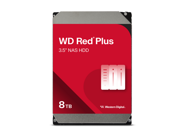 WD Red Plus WD80EFPX 8 TB Hard Drive - 3.5" Internal - SATA (SATA/600) -