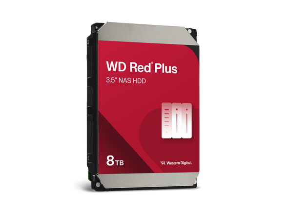 WD Red Plus WD80EFPX 8 TB Hard Drive - 3.5" Internal - SATA (SATA/600) -