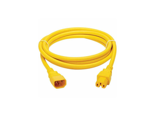 Tripp Lite series 10ft Power Cord C14 to C15 Heavy-Duty 14 AWG Yellow P018010AYW