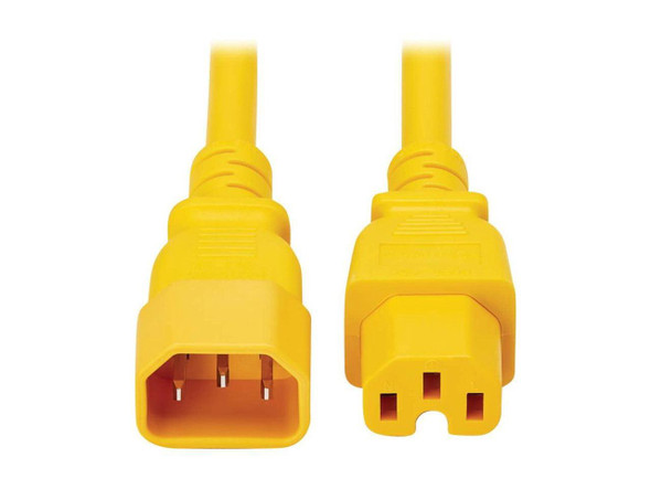 Tripp Lite series 10ft Power Cord C14 to C15 Heavy-Duty 14 AWG Yellow P018010AYW