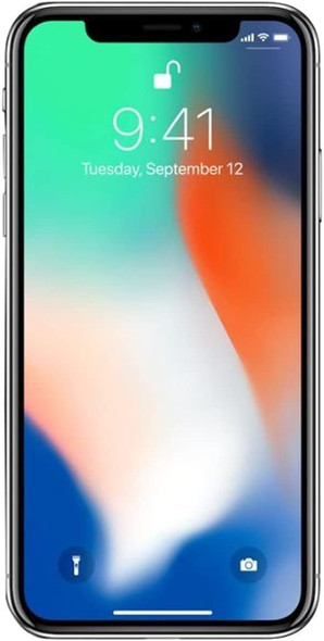For Parts: APPLE IPHONE X 256GB UNLOCKED - SILVER - DEFECTIVE SCREEN