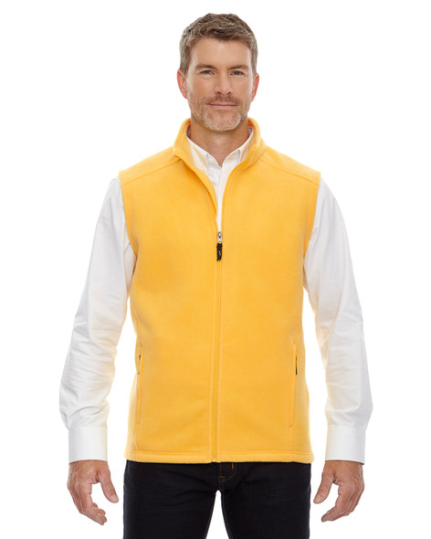 88191 North End Core 365 Men's Journey Fleece Vest - Campus Gold - 4XL