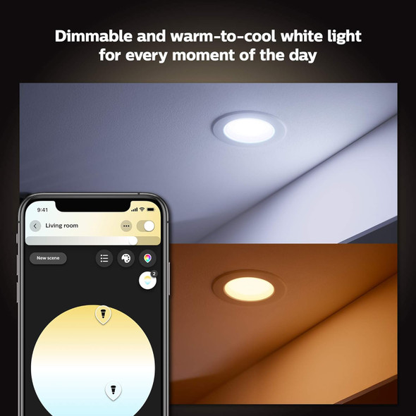 Philips Hue Smart Recessed 6" LED Downlight Old Version - White Ambiance 1 Pack