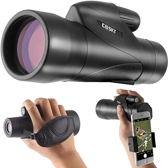 Gosky Monocular Telescope 12x50 ED Glass Monocular - MISSING ACCESSORIES - BLACK