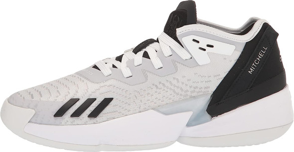 GY6509 ADIDAS MEN'S D.O.N ISSUE 4 BASKETBALL SHOES WHITE/GREY/BLACK 8