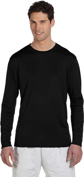 CW26 Hanes Champion Long Sleeve Dry Performance T-Shirt Black S