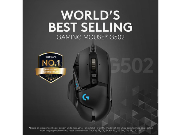 Logitech G502 HERO High Performance Wired Gaming Mouse, HERO 25K Sensor