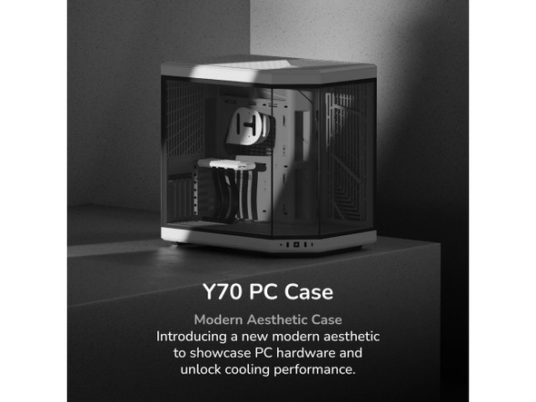 HYTE Y70 CS-HYTE-Y70-BW Dual Chamber Mid-Tower ATX Case with PCIe 4.0 Express