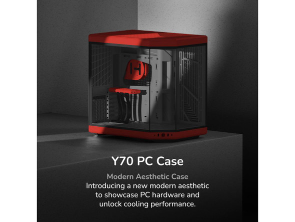 HYTE Y70 CS-HYTE-Y70-BR Dual Chamber Mid-Tower ATX Case with PCIe 4.0 Express