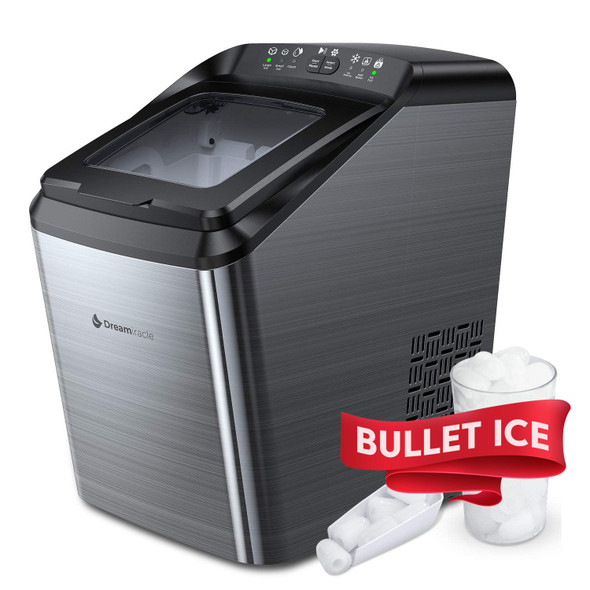 Dreamiracle Ice Maker Machine Countertop, 2.8L Water Tank - DARK GREY