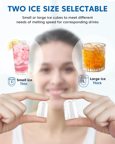 Dreamiracle Ice Maker Machine Countertop, 2.8L Water Tank - DARK GREY