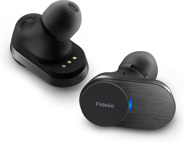 PHILIPS Fidelio T1 True Wireless Headphones, Active Noise Canceling Pro+ -BLACK
