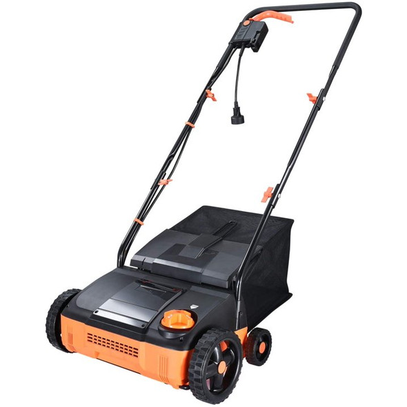 FOHO Electric Lawn Mower, 12 " Raking & Collection Bag N1B-9JY-30 - ORANGE/BLACK