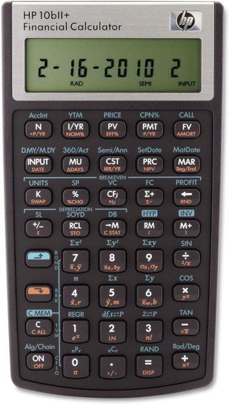 HP 10bII+ Financial Calculator, 12-Digit LCD NW239AA - Black
