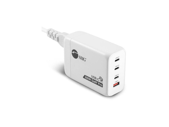 SIIG 200W GaN PD Combo Charger 3C1A ACPW1V11S1 SIIG 200W GaN PD Combo Charger 3C1A ACPW1V11S1