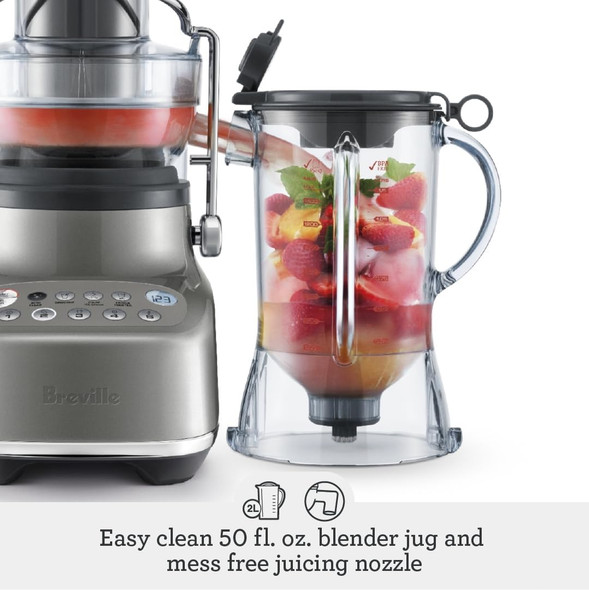 Breville Bluicer Blender and Juicer BJB615SHY - Smoked Hickory