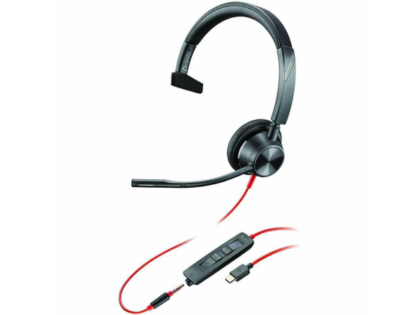Poly Blackwire 3315 Headset - Microsoft Teams Certification - Mono - USB Type C, Poly Blackwire 3315 Headset - Microsoft Teams Certification - Mono - USB Type C,