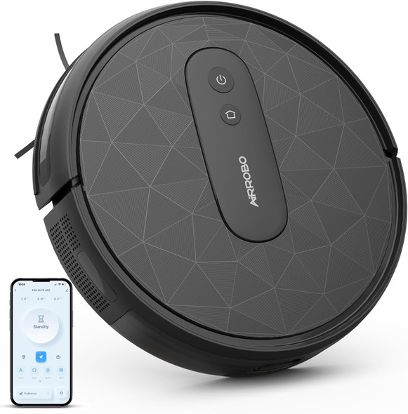 AIRROBO P20 Robot Vacuum Cleaner - 2800 Pa Suction, Ideal for Pet Hair - Black