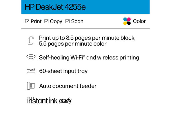 HP DeskJet 4255e All-in-One Wireless Color Printer