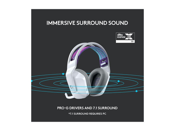 Logitech G733 Lightspeed Wireless Gaming Headset with Suspension Headband