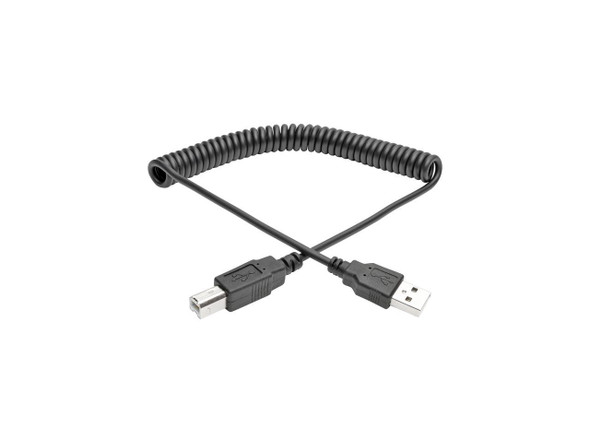 Tripp Lite U022-006-COIL Black USB 2.0 Hi-Speed A/B Coiled Cable