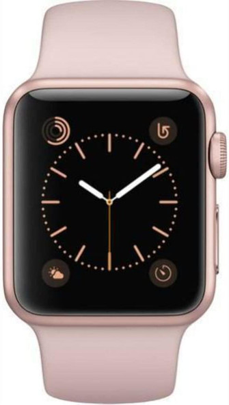 For Parts: Apple Watch Series 1 38mm - Rose Gold Alum Pink Sand Band - BATTERY DEFECTIVE