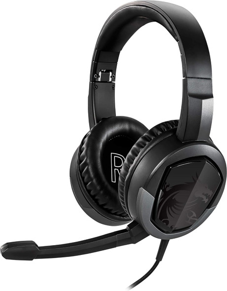 MSI Gaming Detachable Microphone Gaming Headphone Large Immerse GH30 V2, Black