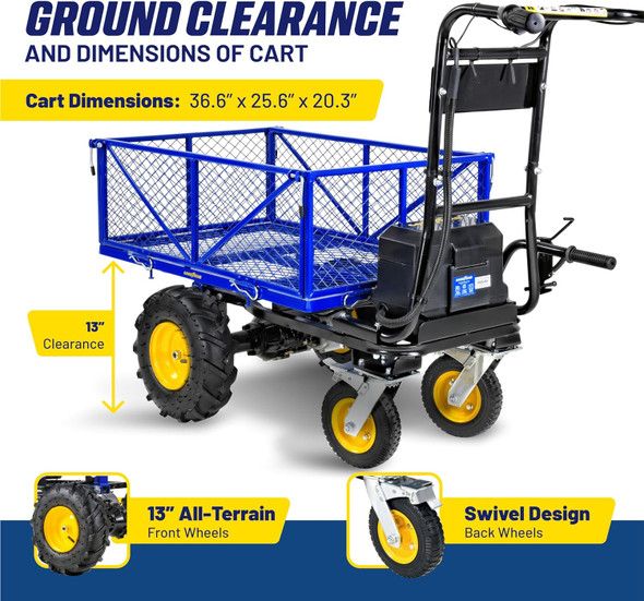 Goodyear Electric Utility Wagon - 48V Li-Ion Powered with 660lbs Load & 1000lbs+