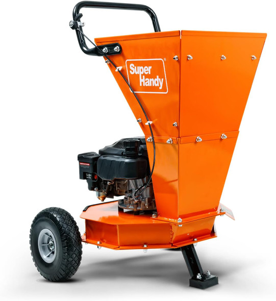 SuperHandy Heavy Duty Shredder & Mulcher - 3.4HP Gas Engine For Leaves,