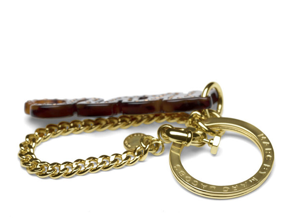 Marc By Marc Jacobs Signature Charm Key Ring in Dark Tortoise - M5113854