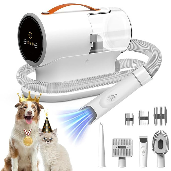 FIXR Pet Grooming Vacuum & Dog Hair Vacuum 12000Pa Powerful Dog Vacuum - White