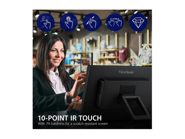ViewSonic TD2423d 24 Inch 1080p 75 Hz 10-Point Multi IR Touch Screen with Eye