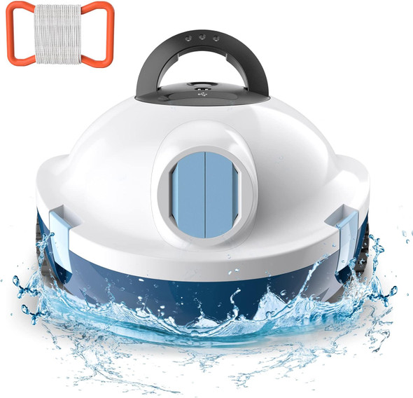 INSE Y10 Cordless Robotic Pool Cleaner, Automatic, 90 Mins Runtime - Milky White