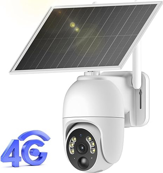 Oculview 4G LTE Security Camera No WiFi Needed Solar 2K HD RBX-S60 - WHITE