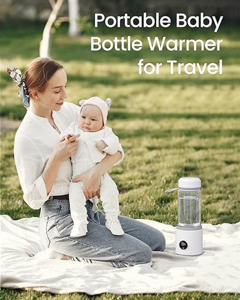MUTIGOM Portable Bottle Warmer Fast Baby Bottle 11OZ Bottle 1-BT-GO - White