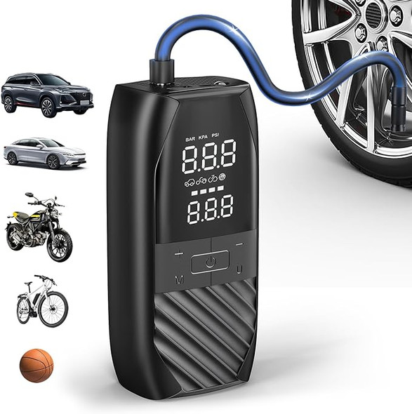 Convtoya Tire Inflator Portable Air Compressor 150 PSI Car - Black