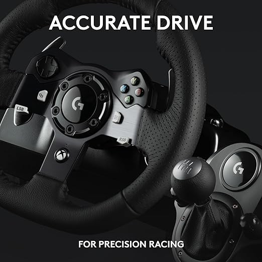 Logitech G920 Driving Force Racing Wheel Pedals Force Force Shifter - Black