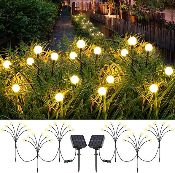 Brightever Solar Garden Lights 6 Pack Solar Powered Firefly Lights Warm White