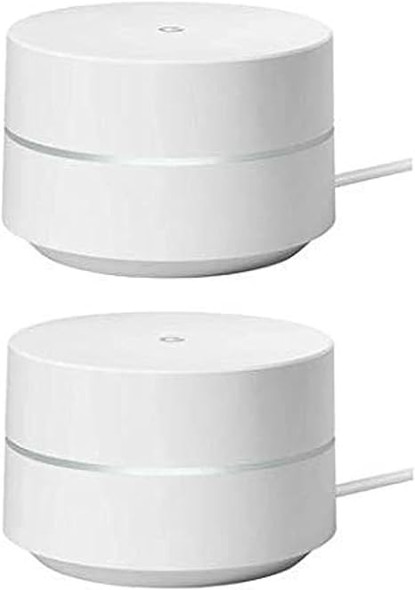 Google Nest Wifi GJ2CQ AC1200 Dual-Band Mesh Wi-Fi System Adapter 2 Pack - WHITE