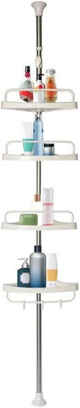 OrganizeME 4 Shelf Adjustable Shower Rack Rust Resistant - White