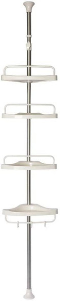 OrganizeME 4 Shelf Adjustable Shower Rack Rust Resistant - White