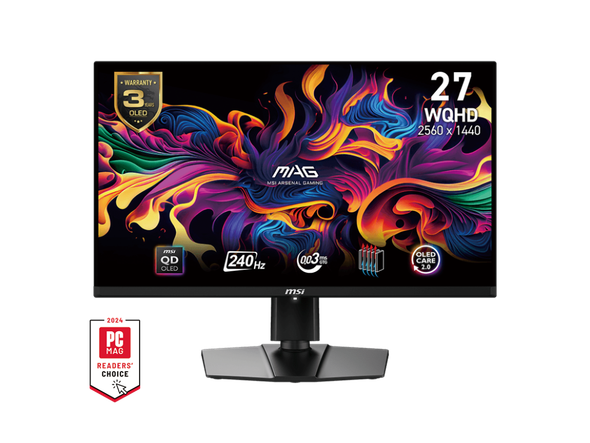 MSI 27 inch WQHD 2K 1440P 240Hz AMD FreeSync Premium Pro 0.03ms HDR400 USB-C