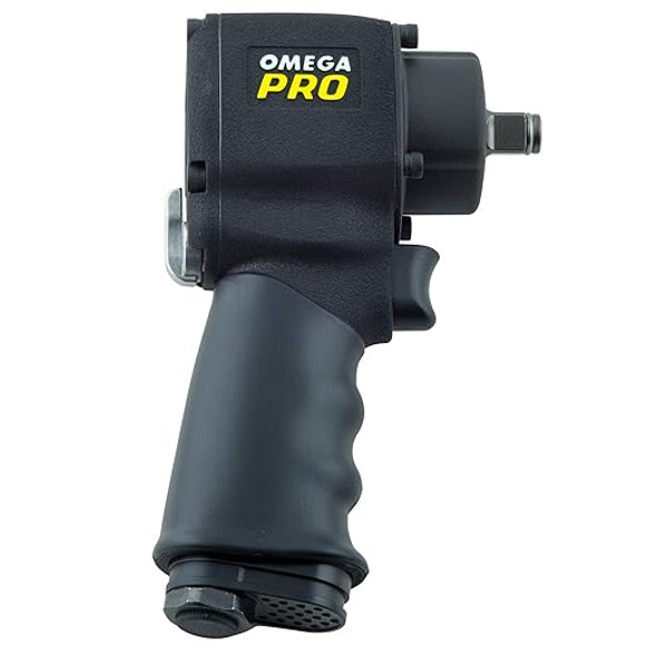 Omega Pro 82001 1/2" Air Impact Wrench Mini Pneumatic Compact 500 ft/lb - BLACK