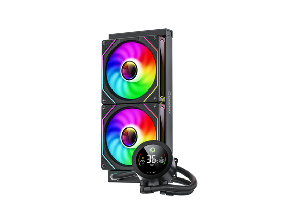 GAMEMAX IceBurg 240 Digital BK, Liquid CPU Cooler 240mm Addressable ARGB Pump