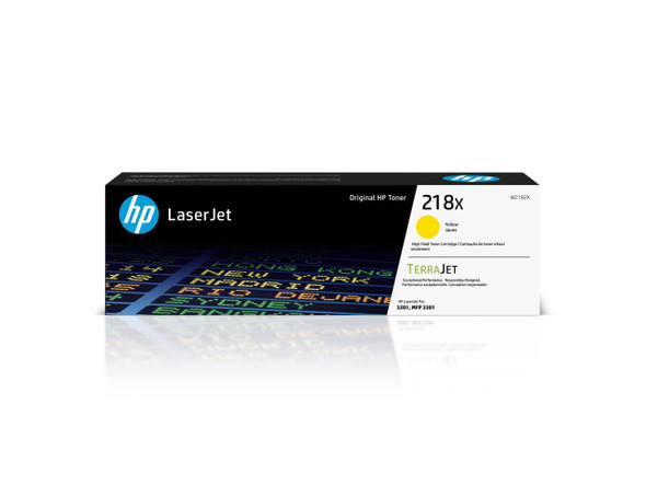 HP 218X Ylw LaserJet Toner Cartridge, ~2,500 pages yellow, W2182X
