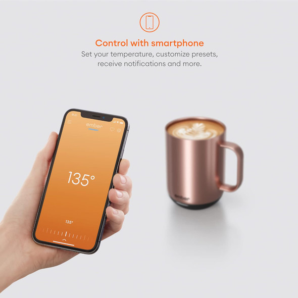 EMBER TEMPERATURE CONTROL SMART MUG 2, 10 OZ, CM191006US - ROSE GOLD