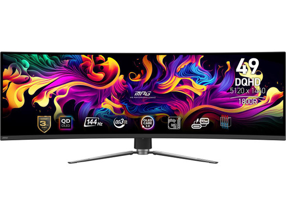 MSI 49 inch Ultrawide DQHD 2K 1440P 144Hz Adaptive Sync 0.03ms HDR400 DCI-P3 99%