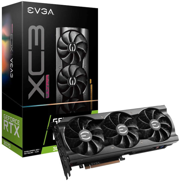 EVGA GeForce RTX 3070 XC3 Ultra Gaming 8GB GDDR6 08G-P5-3755-KR - Black