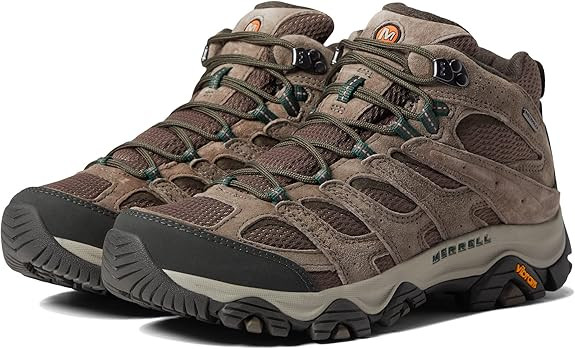 J035837 Merrell Men's Moab 3 Mid Waterproof Hiking Boot Boulder Size 10.5