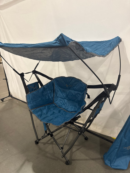 ARROWHEAD OUTDOOR PORTABLE FOLDING SWINGING HAMMOCK CAMPING CHAIR BLUE